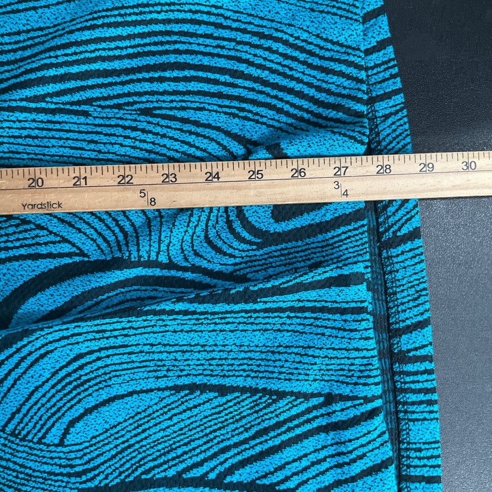 Ali Miles Jacket Women S Teal 3/4 Sleeve Abstract Wave Toggle Art To Wear NEW - Picture 5 of 11